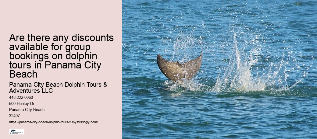Are there any discounts available for group bookings on dolphin tours in Panama City Beach